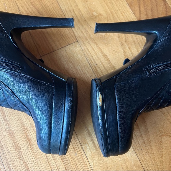 Nine West High Heel Booties with Quilted Front & Buckles - Picture 6 of 8